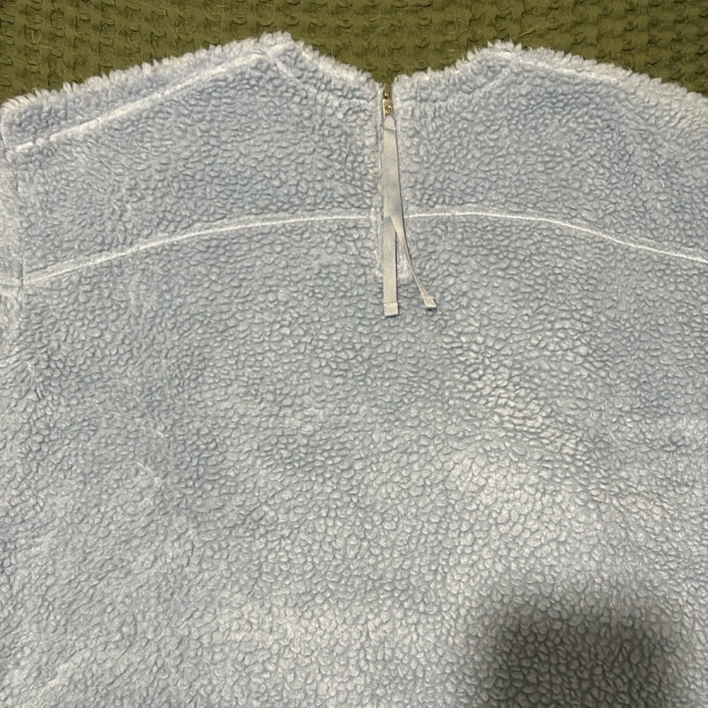 Lululemon Light Blue Textured Slightly Cropped Sweater - Picture 5 of 8